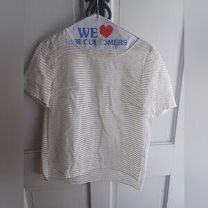 Akris Punto White Striped Women's Tee